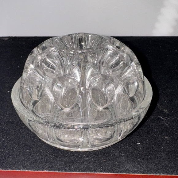 Vintage Reims 19 hole glass 4" flower frog made  in France - Picture 1 of 4